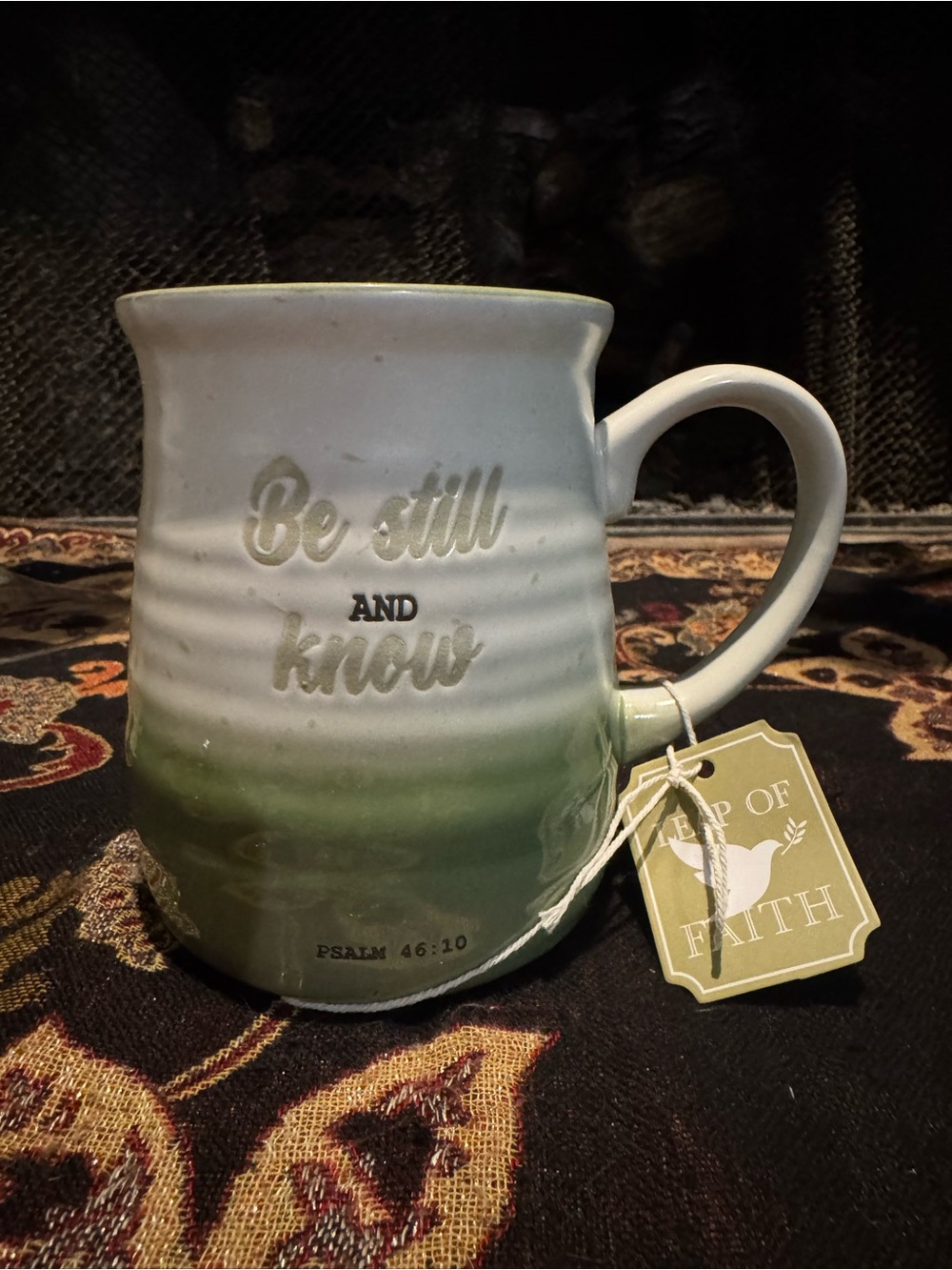 Be Still and Know Psalm 46:10 Coffee Mug, 20 Oz Ceramic